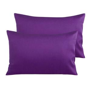 NTBAY Egyptian Cotton Queen Pillowcases - Set of 2, 500 Thread Count Cotton Pillowcases - Soft and Breathable Envelope Closure Pillow Cases - 20x30 Pillow Covers for Bed, Purple