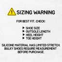 Waterproof Silicone Rubber Shoe Covers for Rain, Non-Slip Easy-handy Water Resistant Overshoes Outdoor Cycling Hiking Protectors Apply to Men, Women, Kids (Large, BLACK)