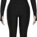 Women's V-neck High Waisted Tight Pants Casual Sports Suit, 2XL