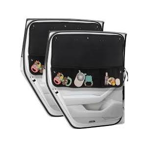 Car Sun Shade Side Window, 2 Pcs Blackout Car Window Shade for Baby Privacy with Storage Net Pockets Auto Curtains 7 Suction Cups for Heat/UV Protection Sun Block Covers