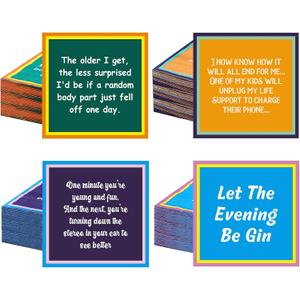 100 Pcs Funny Cocktail Napkins with Humor Sayings 5 x 5 Fun bar Beverage Paper Cocktail Napkins Adult Disposable Decorative for Wedding Birthday Picnic Party