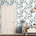 6 x Erfoni Green Leaf Peel and Stick Wallpaper Floral Contact Paper 17.7inch x 118.1inch Vintage Flower Tropical Self Adhesive Removable Wall Paper Bathroom Kitchen Cabinets