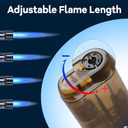 3 Pack Torch Lighter Mini Refillable Butane Lighters Utility Lighter Long Wand Pocket Lighter Windproof Gas Lighter Jet Flame Multi-Purpose for Candle Camping BBQ Grill(No Fuel) Assorted Colors