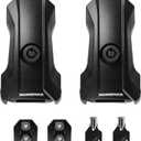 Seven Sparta Upgraded Locking Hood Latches for Jeep Wrangler JL/JLU 2018-2025 & Gladiator JT 2020-2025, with Keys & Anti-Theft Screws - Aluminum Locking Hood Catch, 1 Pair, Streamlined