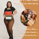 MERYLURE High Waist Fleece Lined Tights Women Plus Size, Fake Translucent Winter Warm Pantyhose Thick Thermal Leggings (5X-Large-6X-Large, Caramel)