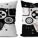 Gaming Pillow Covers, Gamer Pillow Covers 18"x18", Gamer Room Decor for Boys,Gaming Room Decor, Boys Room Decor,Gaming Decor for Boys Bedroom, Game Room Accessories and Decor, Gaming Decor