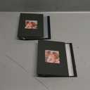 Ywlake Photo Album 4x6 100 Pockets 2 Packs, Small Mini Capacity Linen Photo Album Bulk Sets, Each Pack Holds 100 Top Loader Vertical Only Picture for Kids Boy Girls Green