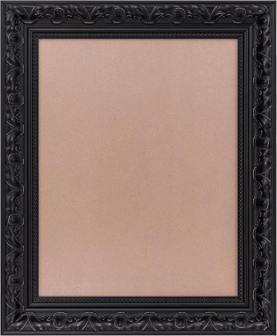 Wall Mount 11x14inch Picture Frames: Wooden Black Frames 11x14 for Gothic Decor, Artwork, Poster Print, Photo Display Wall Photo Frame 11 by 14 in with Acrylic Glass and Backing