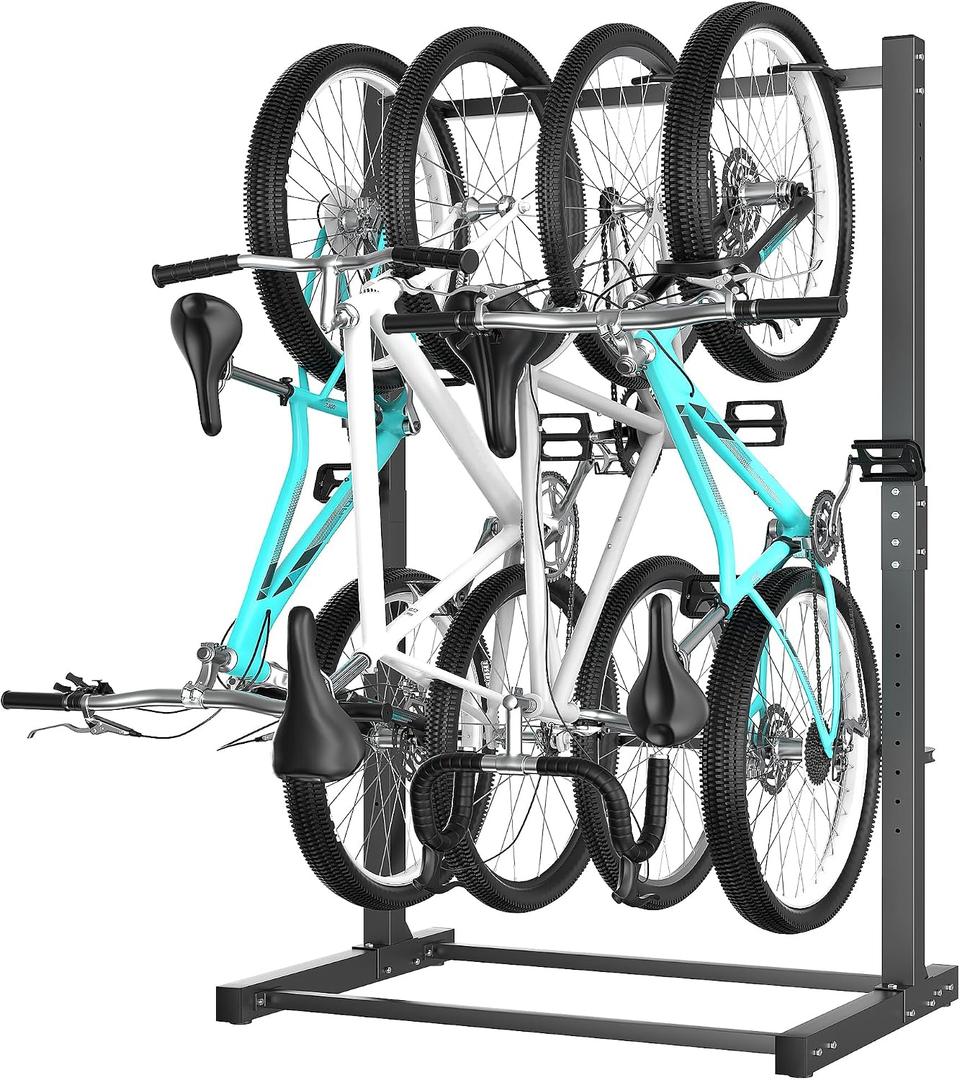 Freestanding Bike Rack, Vertical Bike Storage Stand for Garage
