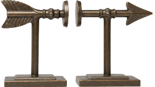 Iron Arrow Bookends SET OF 3