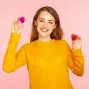 32 Pcs Heart Stress Balls,Smile Mini Heart Foam Balls,1.57" Hearts Squeeze Ball for Stress Relief,Valentines Day,Party Favors,Classroom Reward,Gift Bag Fillers(2 Colors)