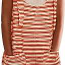 Yousify Womens Fall Casual Sleeveless Romper Loose Striped Tied Shorts Overalls Jumpsuit with Pockets 2025 Clothes, Medium