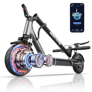 WERHY Electric Scooter for Teens and Adults, 350W Powerful Motor, 19 MPH Max Speed, 16 Miles Long Range, 8.5" Folding E Scooter with Dual Braking, Smart APP