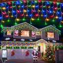 810 LED Christmas Lights with 180Drops, 82ft 12 Modes Multicolor Fairy String Lights with Timer Dimmable, Waterproof Twinkle Lights for Christmas Indoor Outdoor Holiday Wedding Party Eaves Decorations