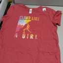 Bouldering Rock Climber Women Girls Kids Rock Climbing T-Shirt, L