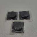 HOMOTEK Stainless Steel Flush Handles, 2-3/4 Inch Square Recessed Sliding Closet Door Finger Pulls, Inner Dia 2-1/8 Inch (54mm), Black, 3 Pack