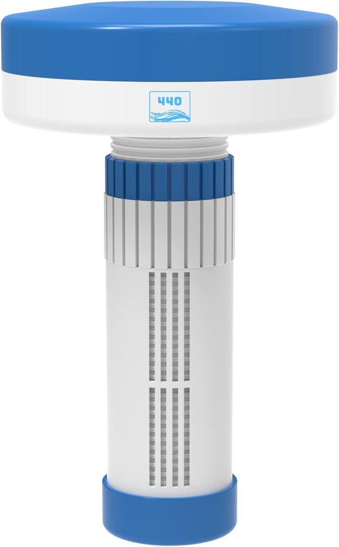 440 Mini Premium Floater Dispenser for Spa, Hot Tub and Small Pools for 1 Inch Chlorine or Bromine Tablets. (Tablets NOT Included) Adjustable Release, from 0 to 13 Flow Control