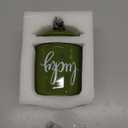 Nefelibata Irish/St. Patrick's Day Green Ceramic Canister Jar - St. Patrick's Day Decor - Lucky Shamrock Canister - Buffalo Plaid Bowknot - Candy Holder - Table Centerpiece - 4.9" H x 3.7" W