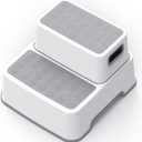 Toddler Step Stools, Kids Step Stool for Bathroom Sink, Gray - Pack of 