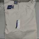 IZOD Men's Big and Tall Performance Stretch Flat Front Pant (44W x 34L, Warm Pearl)