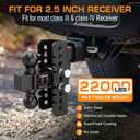 2026 Vullteeon Adjustable Trailer Hitch, Heavy Duty Drop Hitch for 2.5 Inch Receiver, 6 Inch Tow Hitch, 2" & 2-5/16" Ball Hitches for Trucks, 22,000 LBS GTW, Trailer Hitches with Slot-fit Design
