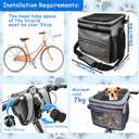 Dog Bike Basket,Cat Backpack Carrier,Dog Bike Carrier Hard,Pet Car Seat with Extended Single Shoulder Strap,Pet Shoulder Bag with Pet Bath BrushDisposable Pee Pads 5pcs,Gray