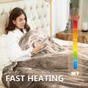 Tefici Electric Heated Blanket Queen Size, Dual Control Super Cozy Soft 2-Layer Flannel 84" x90" Heating Blanket with 3 Heat Levels & 8 Hours Auto Off,ETL&FCC Certified,Home Office Use,Camel
