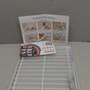 Kitchen Cabinet Storage Shelf Stackable Wire Spice Rack Organizer Heavy Duty Space Saver for Bathroom Bedroom Closet Laundry Room Office Countertop - White, Pack 1