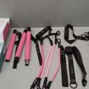 Pilates Bar Kit with Resistance Bands, Multifunctional Pilates Bar for Women & Men with Heavy-Duty Metal Adjustment Buckle, Pilates Home Equipment for Full BodyWorkouts (Pink)