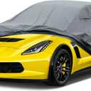 GUNHYI Premium Car Cover Custom Fit Chevy Corvette C4/C5/C7/C8 Coupe Convertible Targa, 16 Layers Heavy Duty Car Cover Waterproof All Weather with Zipper Door for Sun Rain Snow Dust Uv Protection