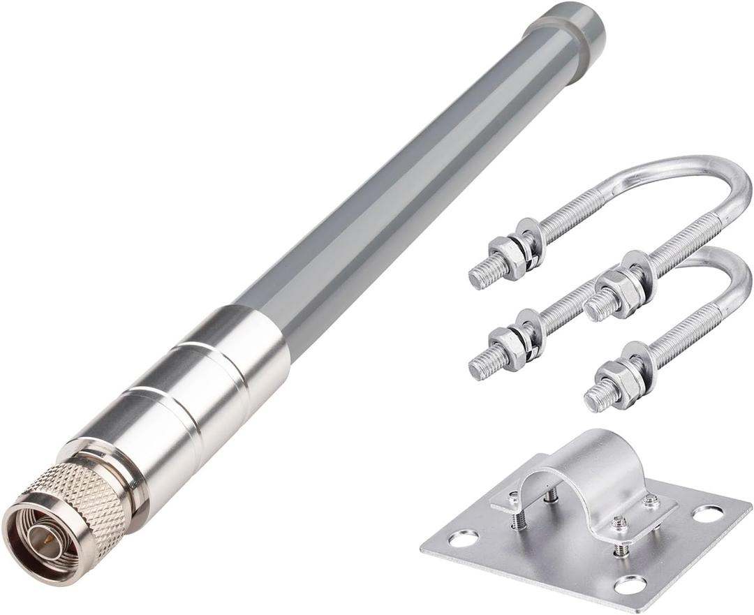 5GHz WiFi 5/6 Omnidirectional Antenna Outdoor 3dBi (5150-5850MHz), Fiberglass IP67 Waterproof with N Male Connector, for Routers, APs, Marine, RV (VSWR<2.2)