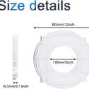 INCREWAY Split Design 12 Inch Ceiling Medallion for Lights & Fans - 5 Inch Cutout, Detachable PU Segments, Easy Install, White Ceiling Plate Decor