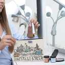 Cities Around the World Artwork Cosmetic Bag Series  Designed in USA, Travel Makeup Bag with Zipper, Souvenir Gift for Women, Artwork Organizer for Purse or Toiletry (Atlanta)
