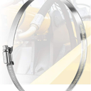 MIAHART 6 inch Hose Clamp Adjustable 304 Stainless Steel Duct Clamps Worm Gear Adjustable 141mm-165mm Hose Clamp (Pack of )