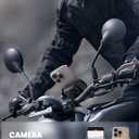 Lamicall Motorcycle Bike Phone Mount - [No Block Camera] [1s Lock] Bike Cell Phone Holder Clamp, Bicycle Scooter Handlebar Clip, Gifts for iPhone 17 16 15 14 Pro Max, Galaxy S25 Ultra, 4.7-7" Phones