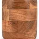 Kimona Food Jars & Canisters Acacia Wood round wooden storage jar with Lid for Keeping Cookies Pantry, Tea, Sugar, Coffee. (4.5" x 4.5" x 6")