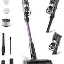 Candy Cordless Vacuum Cleaner,45Mins Vacuum Cleaners for Home,Stick Vacuum,Strong Suction,Removeable Battery,Anti-Tangle,One Click Clean,Lightweight Handheld for Hardwood Floor Carpet Pet Hair Car (Purple)