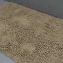OLANLY Bathroom Rugs 24"x16", Extra Soft Absorbent Chenille Bath Rugs, Rubber Backing Quick Dry, Machine Washable Bath Mats for Bathroom Floor, Tub and Shower, Home Decor Accessories, Beige