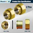 Upgraded Double Union FNPT Connection fits for 1" NR3XL Pressure Reducing Valve, Brass Tailpiece Kit, Compatible with 1" Pressure Reducing Valves, 2pcs