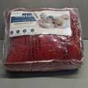 CozyLux Queen Comforter Set Dark Red Seersucker 7 Pieces Bed in a Bag Queen Comforter Set with Sheets, Luxury Soft Bedding Set with Down Alternative Comforter, Sheets, Pillowcases & Shams All Seasons