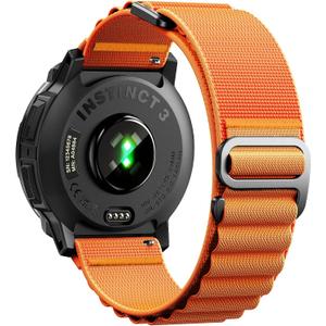 Alpine Loop Nylon Watch Band Compatible with Garmin Instinct/Instinct 2 Solar/Instinct 3 45mm AMOLED/MIP, Quick-Drying Fabric Band for Garmin Instinct Solar/Tactical/Esports/Tide/Instinct E 45mm
