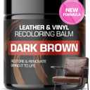 FORTIVO Leather Recoloring Balm, Color Restorer, Scratch Remover, Couch Paint and Repair, Leather Balm for Couches (Dark Brown)