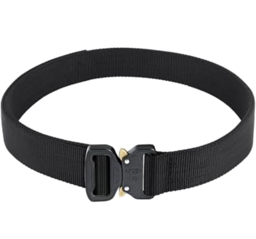 AIKATE Men Tactical Belt, Quick Release Battle Belt, Heavy Duty Stiffened 2-Ply 1.5” Nylon Military EDC Belt Pack Of 2