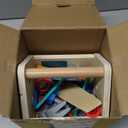 GAIETYDIY Toddler Tool Set - 33 PCS Wooden Kids Tools with Box/Bench/Tool House, Montessori Educational Pretend Play Preschool Toys Gifts for 3 Year Old Boy Girl Kids, STEM Fine Motor Skills Tool Set