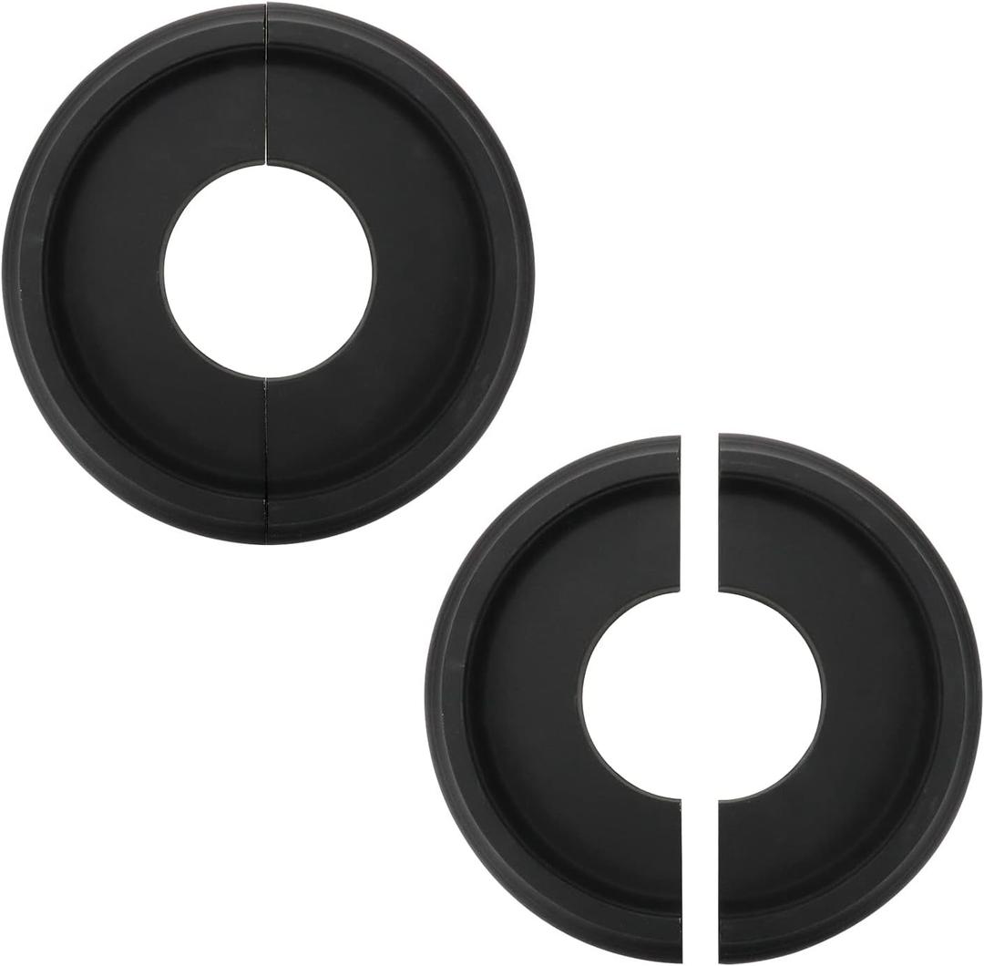 2Pairs Black Ceiling Medallion Ceiling Light Covers,Split Light Medallion for Light Fixtures,9.84" OD x 3.86" ID