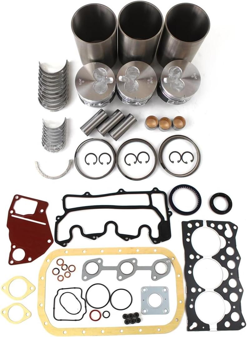 3LD1 Engine Overhaul Rebuild Kit Compatible with Isuzu Engine 3LD1 Compatible with IHI 35NX Fit for Hanix/Hitachi EX29 EX30 EX36 Excavator Engine Rebuild Kit Aftermarket Parts