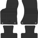 HD-Mart Car Floor Mats Rubber for Audi Q5 SQ5 2009-2017 Full Black Automotive Floor Mats All Weather Floor Liner Set Waterproof Odorless Car Mats for Audi Q5/SQ5 2017-2009 1st & 2nd Row