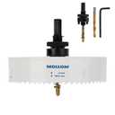 Mollom (152.5mm | 6") HSS M42 with 8% Cobalt BI-Metal Hole Saw with 2 Pilot Drill Bits & Arbor Smooth Cutting for PVC,Drywall,Wood,Plastic,Gypsum Board,Rubber