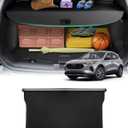 Powerty Cargo Cover for 2020-2024 2025 Ford Escape Accessories Trunk Cover Retractable Trunk Shielding Shade Cargo Luggage Cover Black