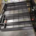 Amazon Basics Bed Frame with Storage, Foldable Metal Platform, Sturdy Steel, No Box Spring Needed, 14 inches High, Tool-Free Setup, King Size, Black